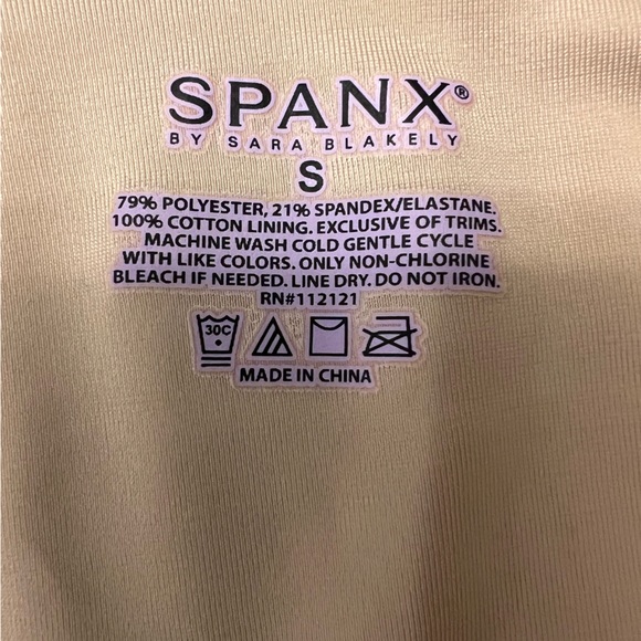 SPANX Shapewear double layer compression shorts mid thigh, nude, size Small - Picture 4 of 5